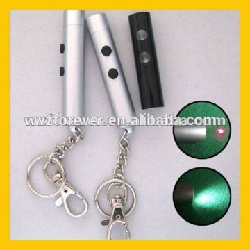 3 in 1 Red Laser Pointer With LED Keychain Flashlight