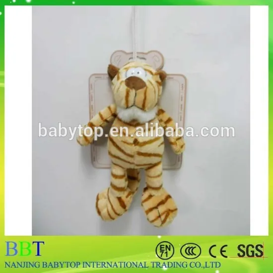 Cheap wholesale mini tiger soft toy plush tiger keychain custom