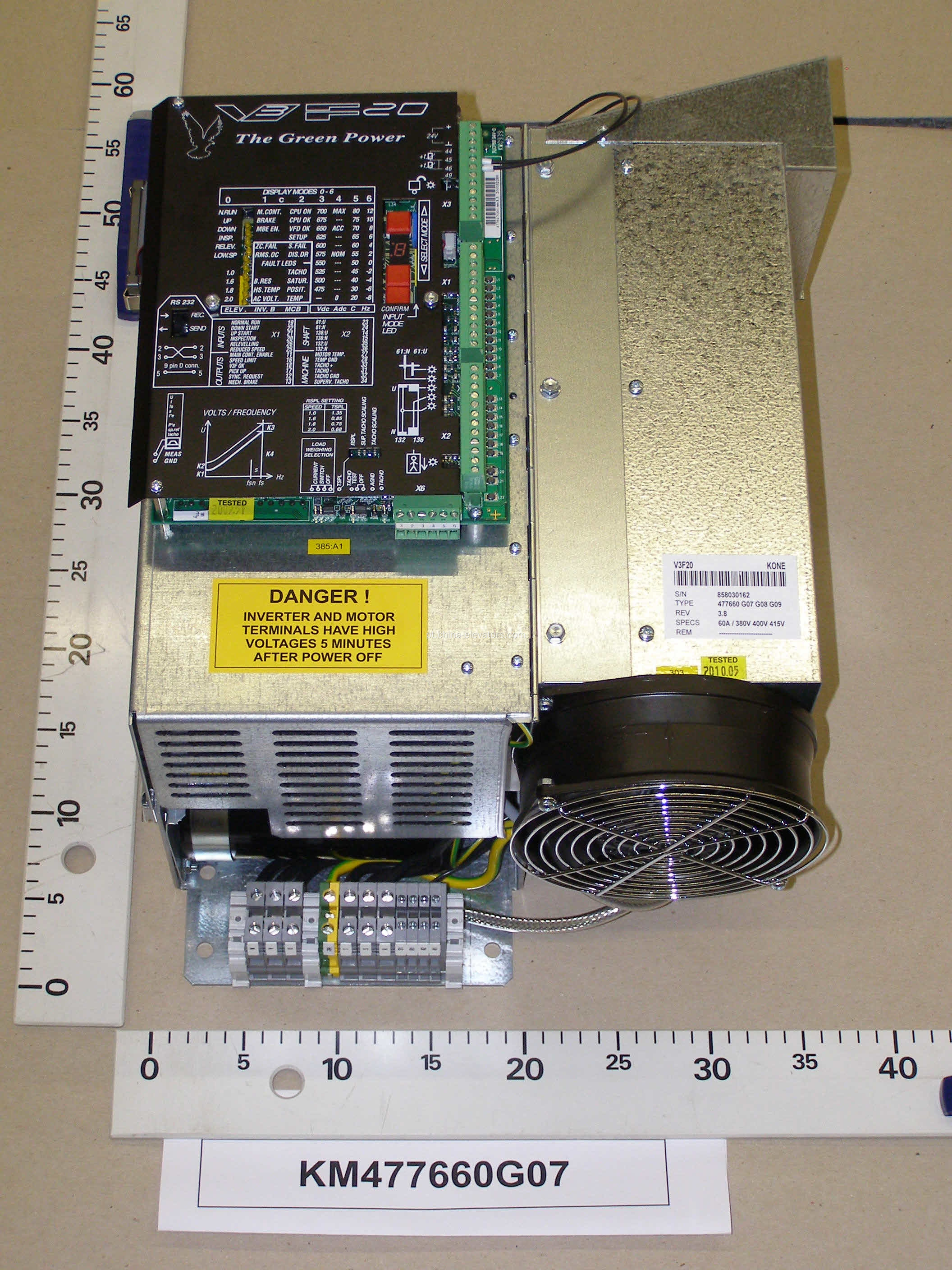 KM477660G07 V3F20 Drive 60A para elevadores KONE