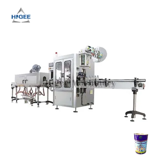 PVC Tin Can Shrink Sleeve Labeling Machine | Popcorn Tin Can Shrink Sleeve Applicator