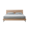 Cama de couro italiano minimalista laranja Hermez