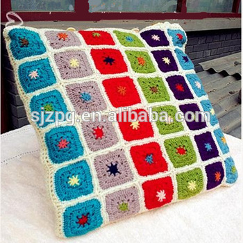 Handmade crochet cushion covers knitted throw pillow cover