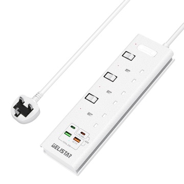 5 Outlet 3 Meter Cable Factory Power Strip UK Standard with Child Proofing Multi Plug Extension Sockets