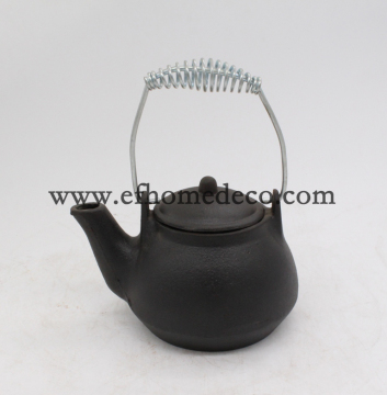 Cast iron teapot for cooking tea