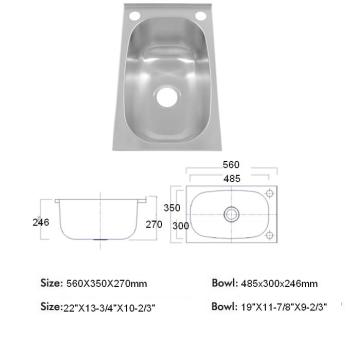 topmounted stainless steel sink
