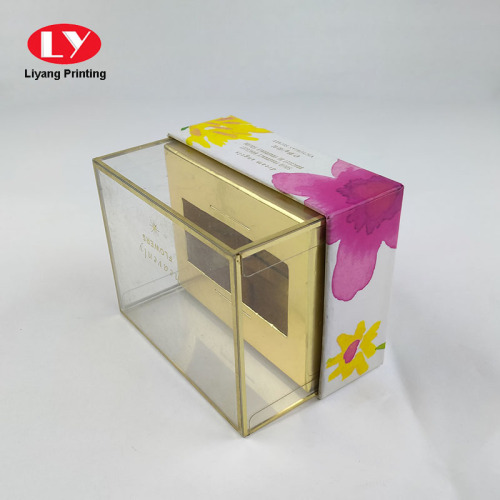 Embalagem de fragrâncias caixa de perfume de plástico transparente vazio
