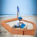 木製の海賊サンドボート覆われた砂場