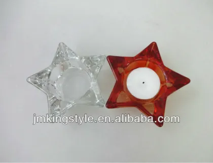 Star Shape Glass Candle Holders