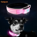 Rosa vadderad Soft Light Up Led Dog Collar