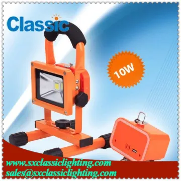 factory 10W rechargeable portable USD led flood lighting