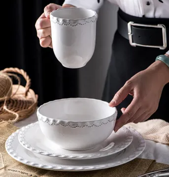 New style Embossed Wholesale Porcelain Dinner Set