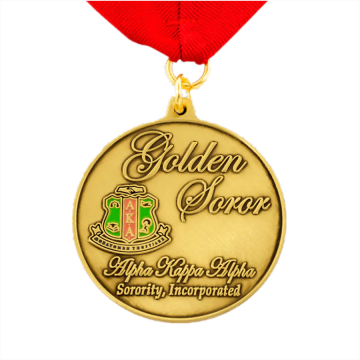 Medalla de academia dorada de forma redonda personalizada