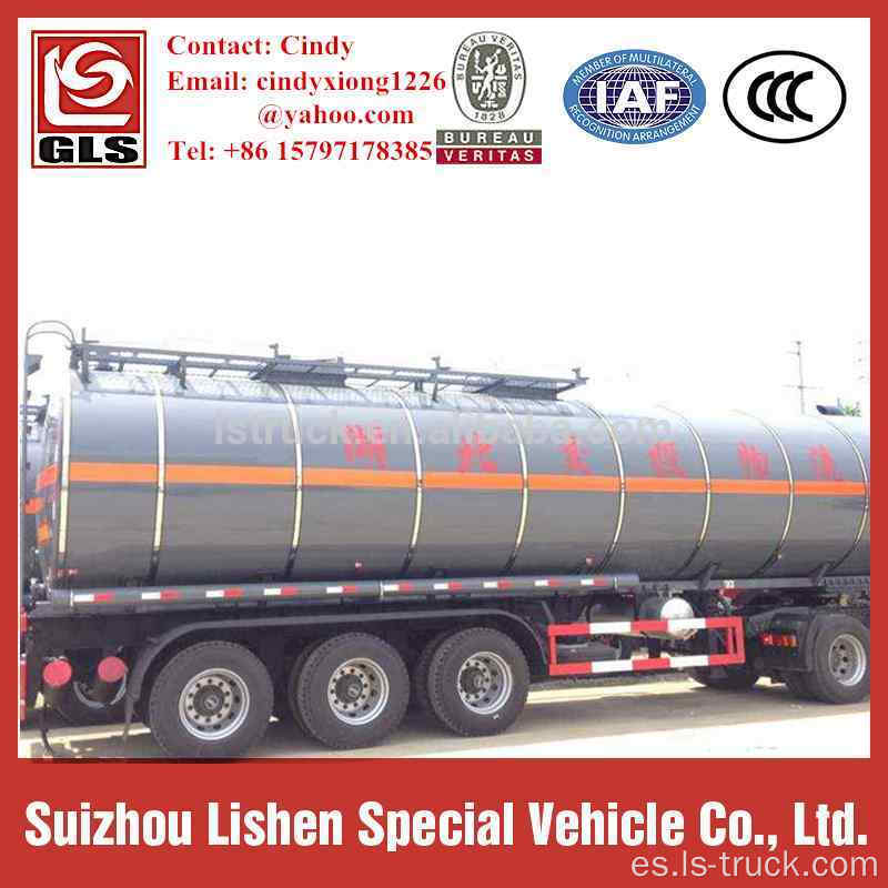 Asfalto líquido tanque Semi remolque tanque de aislamiento de calefacción