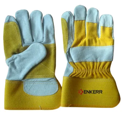 ENKERR CE reinforced palm leather glove double palm
