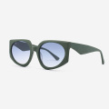 Vintage Oval-shaped Acetate Female Sunglasses