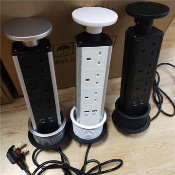 PULL POP UP 3 UK Power Socket with 2 USB Charging Ports