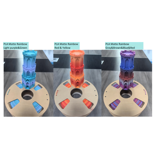 Matte Rainbow PLA Filament 1.75mm