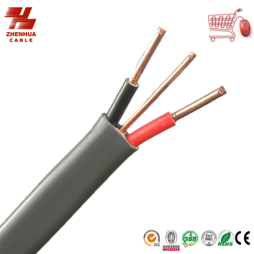 2C+E Twin and Earth Flat Electrical Cable Made in China