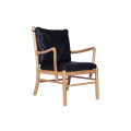 Moderner OW149 Colonial Leder Lounge Stuhl