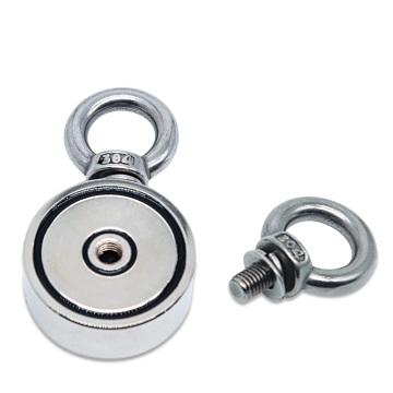Fishing Magnet Double Sided with Two Eyebolts