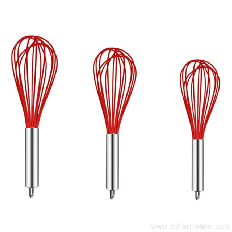 Kitchen Silicone Wire Stainless Steel Balloon Whisk Beater