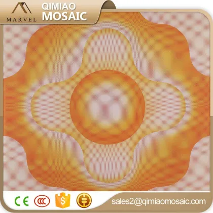 2015 New Trend Tiles Green Lucky Grass Pattern 3D Mosaic Glass Tile