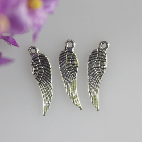 Χονδρικό Antique Angel Wings Loose Bead Charms Pendants Fit βραχιόλι σκουλαρίκια 17 x 5mm