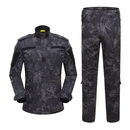 Unisex Woodland Jungle Blue Camouflage Tactical Uniform Sets
