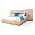 Luxury Royal Leather Bedroom Master Bed malaking headboard