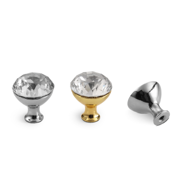 Modern Crystal Glass Rhinestone Door Knobs for Furniture