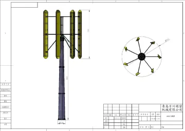 60kW Vertical Axis wind turbine, low starting wind speed wind generator, low rpm wind power generator
