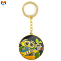 Metal Custom Zinc Alloy Keychain With Round Shape