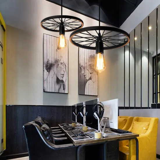 Iron Wind Chandelier: Retro Loft Bar & Cafe
