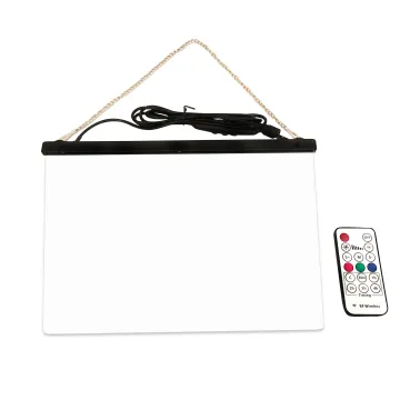 Hot Selling LED Signboard: Acrylic Message Board with 7-Color Night Light & Remote Control