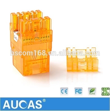 China Factory Offer Computer Cables RJ45 Jacks 50U Plated Unsheilded Keystone Jack Cat5e