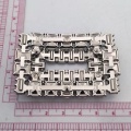 Boucle de chaussure brillante quadrilatère