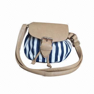 Tas bahu, terbuat dari kain, PU, cocok untuk anak-anak atau anak-anak, pengasuhan, Angkatan Laut stripe