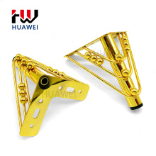 Pés de sofá de ferro dourado pés de móveis triangulares