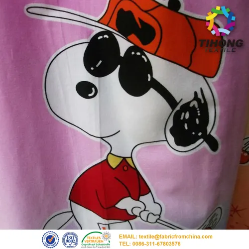 Digital Textile Printing Calico Cartoon Print Fabric