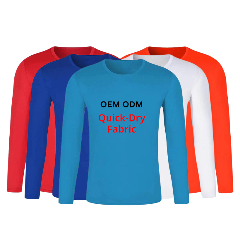 Breathable Fabric Men Plain Fitness Long Sleeve Shirt
