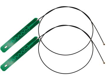 2x 8DBI 2,4 GHz e antenna wifi a doppia banda a 5,8 GHz con cavo IPEX da 50 cm per mini scheda PCIe