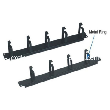 1u 19 Inch Cable Manager with 4/5 Rings