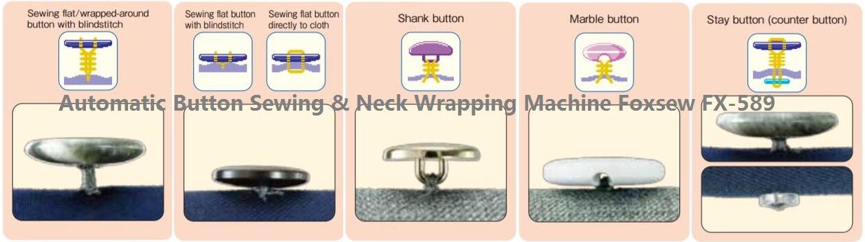 Automatic Button Neck Wrapping Sewing Machine FOXSEW FX-589 -2