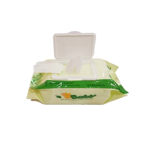Lingettes nettoyantes à l&#39;huile d&#39;olive pour bébé à la vitamine E
