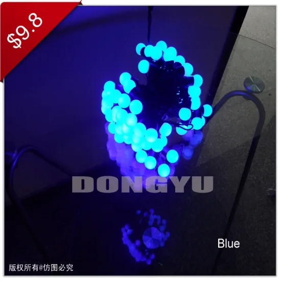 wholesale 10m 100L blue outdoor LED christmas ball lights