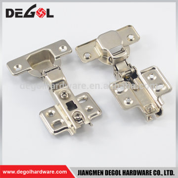 Top quality iron slide on half overlay regular 2-way cabinet hinge no hydraulic