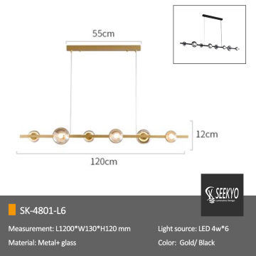 Nordic Ceiling Lights Multi Head Glass Led Chandelier Supplier
