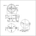 Suporte de célula de moeda de plástico para Cr2477 Dip 2pin