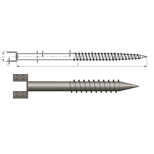 U Shape Ground Screw Ground Screw Anchor