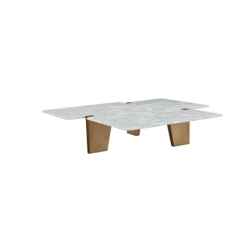 Nuevo diseño acento muebles árbol troncal naturalista elegante oro plateado stump acento mesa de café mesa